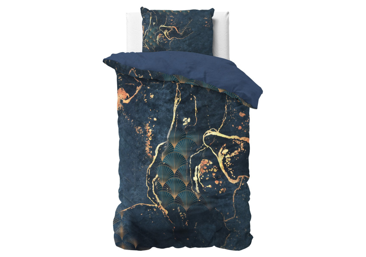 Housse de Couette Souk Bleue - 140 x 220 cm en Coton Satin - 17015848 - Sleeptime