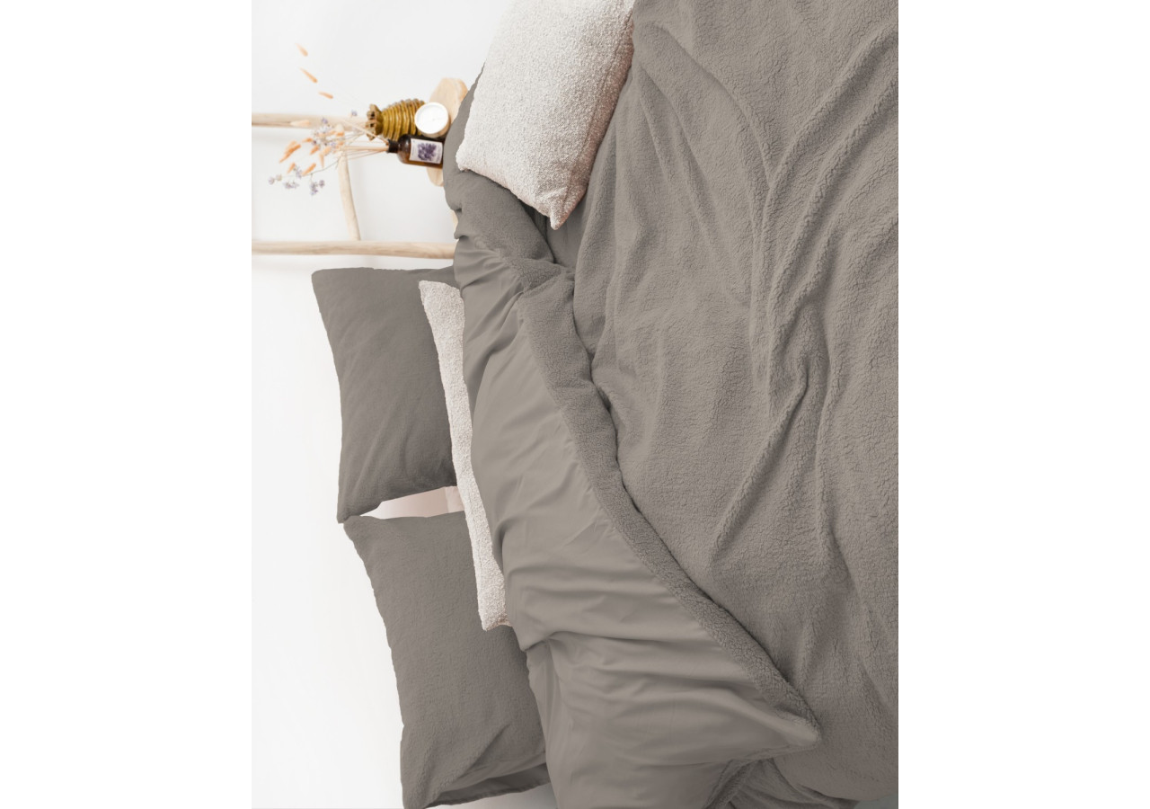 Housse de Couette Teddy - Kaki 200 x 220 cm - 17019179 - Sleeptime