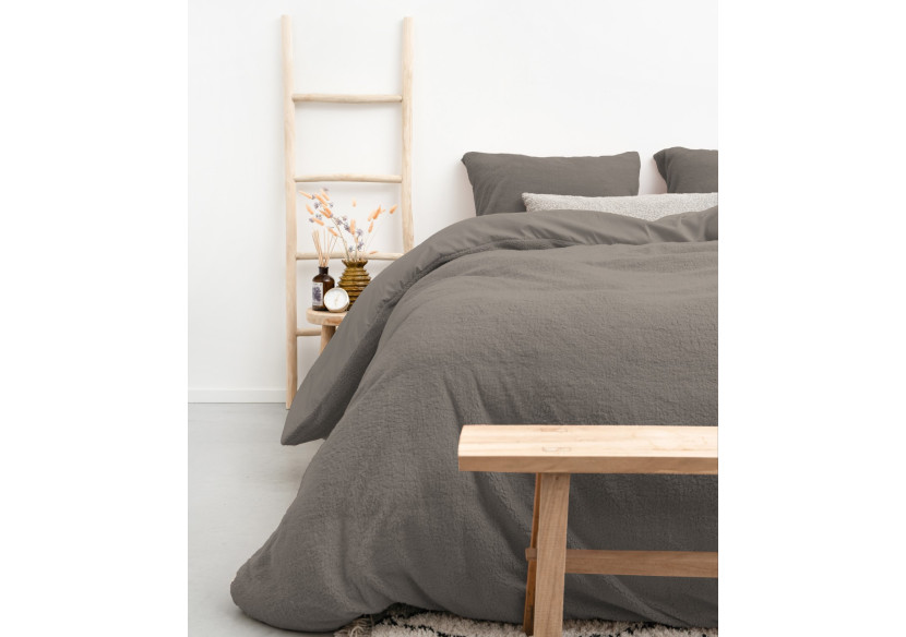 Housse de Couette Teddy - Kaki 200 x 220 cm - 17019179 - Sleeptime