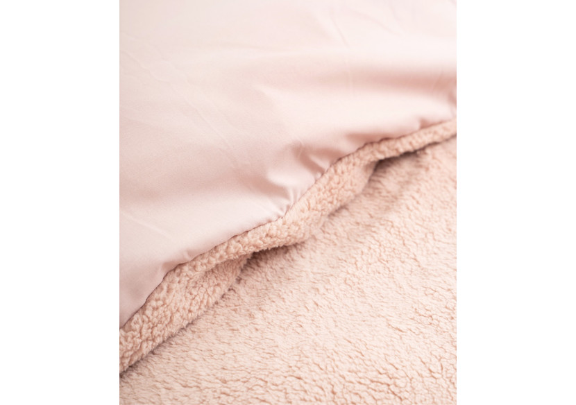 Housse de Couette Teddy Rose - 140 x 220 cm en Teddystof Doux et Chaleureux - 17015581 - Sleeptime