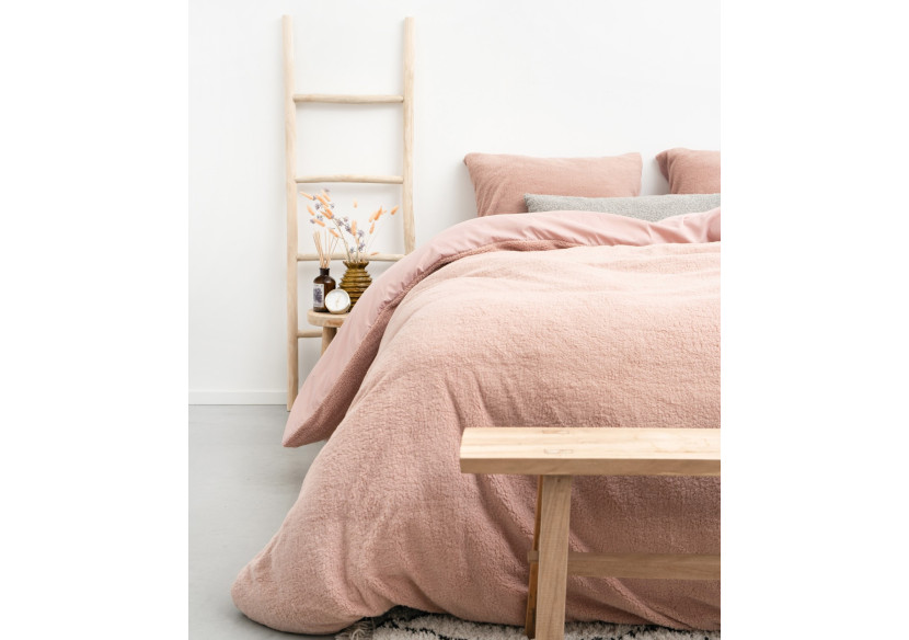 Housse de Couette Teddy Rose - 240 x 220 cm en Teddystof Doux et Chaleureux - 17015583 - Sleeptime
