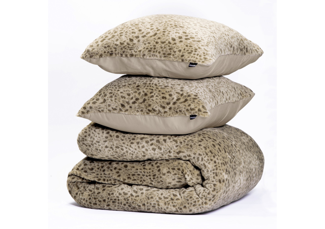 Housse de Couette Teddy Tiger Taupe - 200 x 200/220 cm, Imprimé Tigré - 17019154 - Sleeptime