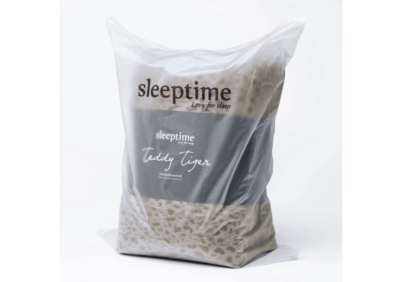 Housse de Couette Teddy Tiger Taupe - 240 x 200/220 cm, Imprimé Tigré - 17019155 - Sleeptime