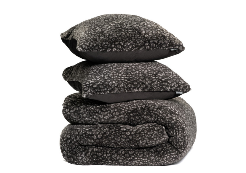 Housse de Couette Teddy Tigre Noir - 200 x 200/220 cm, Élégance Sauvage - 17019157 - Sleeptime