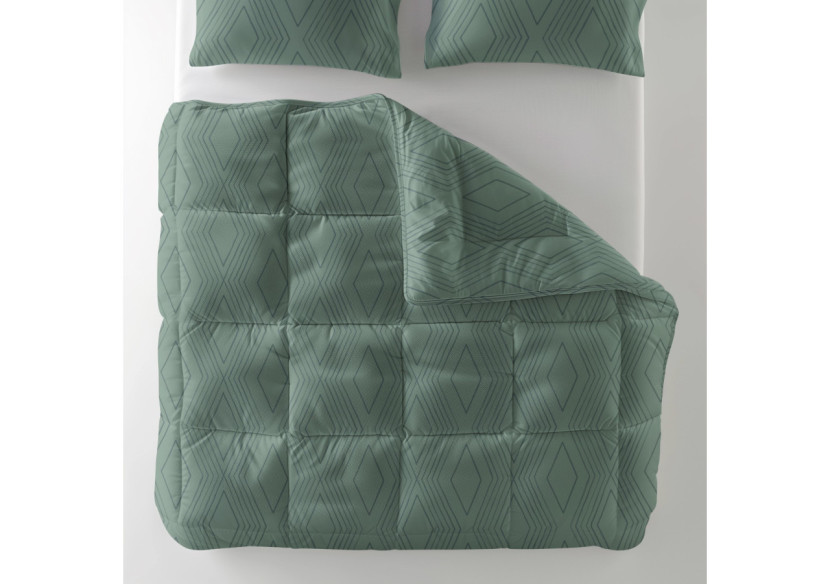 Couette tout-en-un Dorian - Vert 240 x 220 cm avec taies d'oreiller - 17019168 - Sleeptime