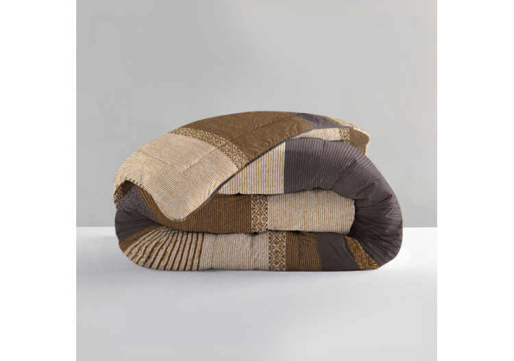 Couette All-in-One Lazy Marina - Taupe 200 x 200 cm avec Housses - 17019170 - Sleeptime