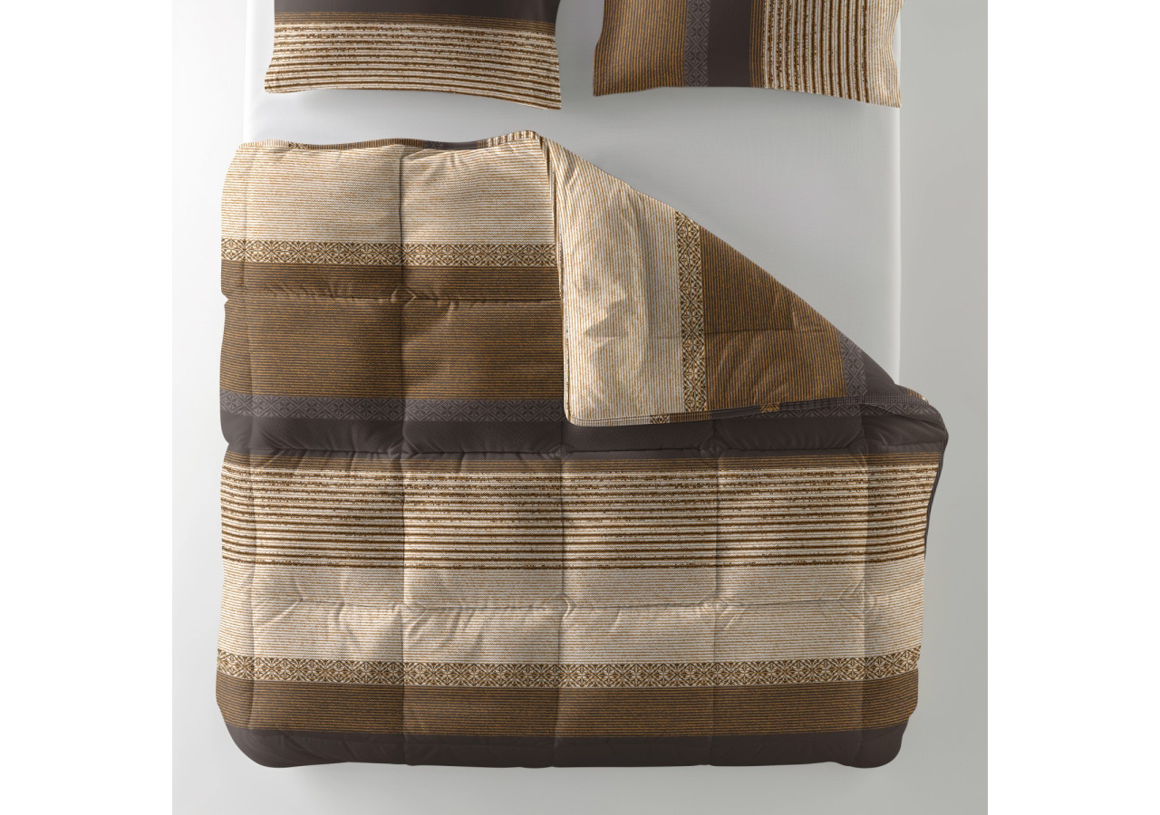 Couette All-in-One Lazy Marina - Taupe 200 x 200 cm avec Housses - 17019170 - Sleeptime