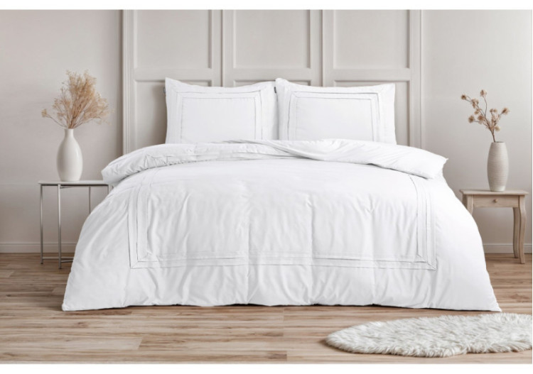 Housse de couette Tailored Wit - 100% Microfibre, 140 x 200/220 cm - 17020171 - Sleeptime