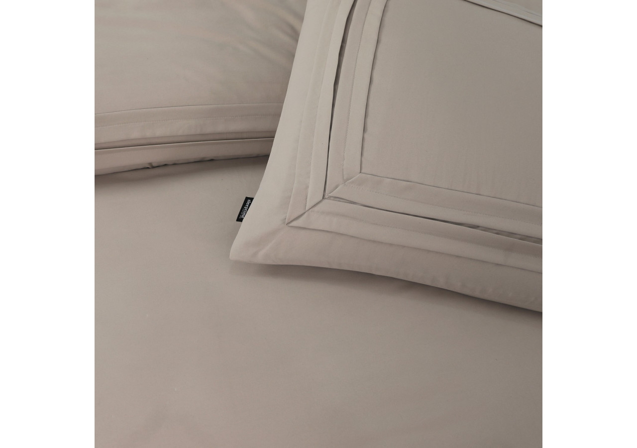 Housse de couette Tailored Taupe - 240 x 200/220 cm, 100% microfibre - 17020176 - Sleeptime