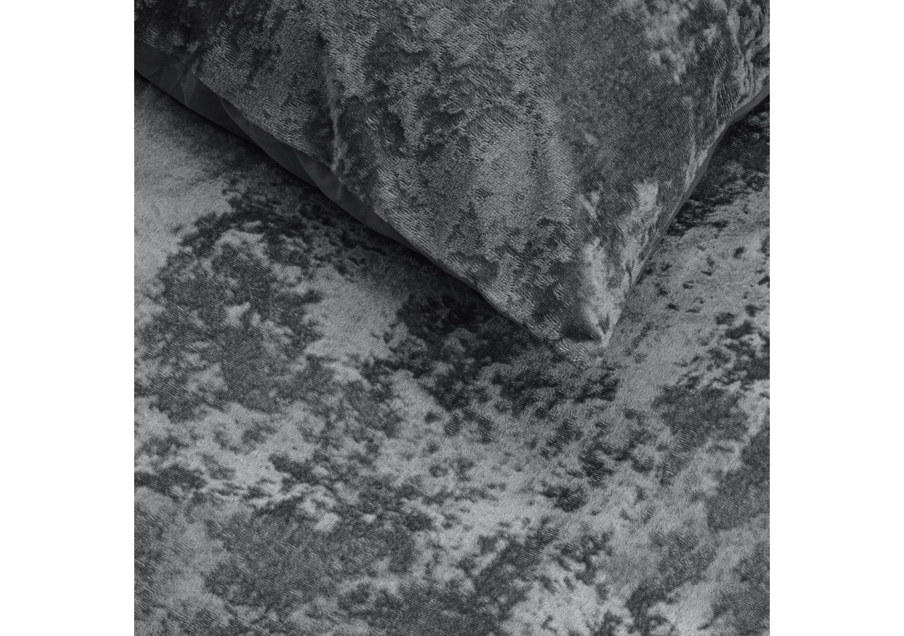 Housse de Couette Velours Écrasé - Anthracite 240 x 220 cm - 17015506 - Dreamhouse