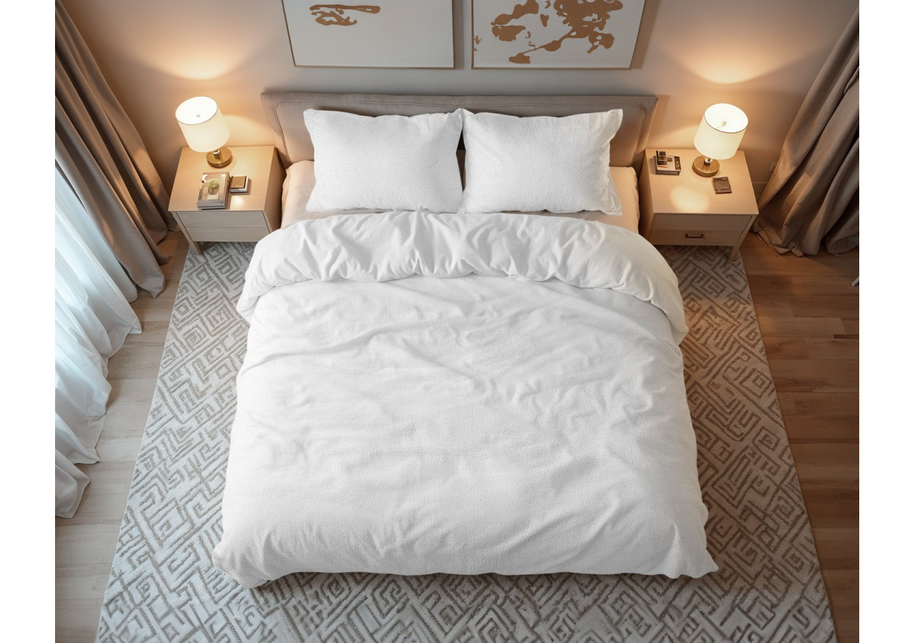 Housse de Couette Teddy Katoen - 140 x 200/220 cm, Douceur et Confort - 17020192 - Sleeptime