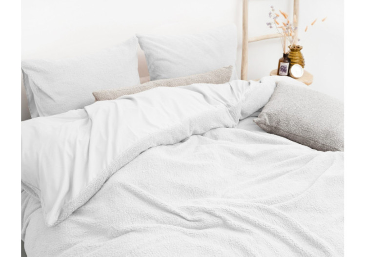 Housse de Couette Teddy Katoen - 140 x 200/220 cm, Douceur et Confort - 17020192 - Sleeptime 2