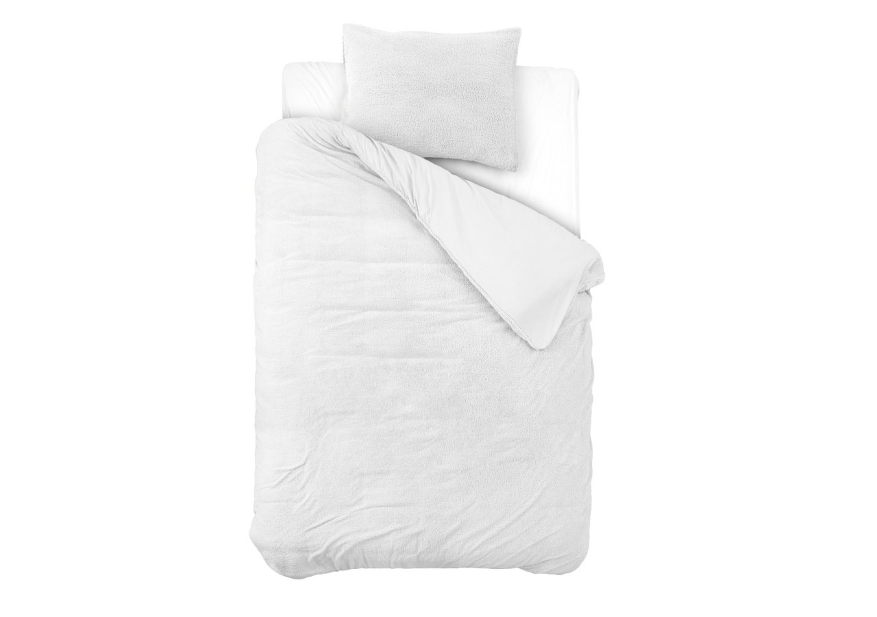 Housse de Couette Teddy Katoen - 140 x 200/220 cm, Douceur et Confort - 17020192 - Sleeptime