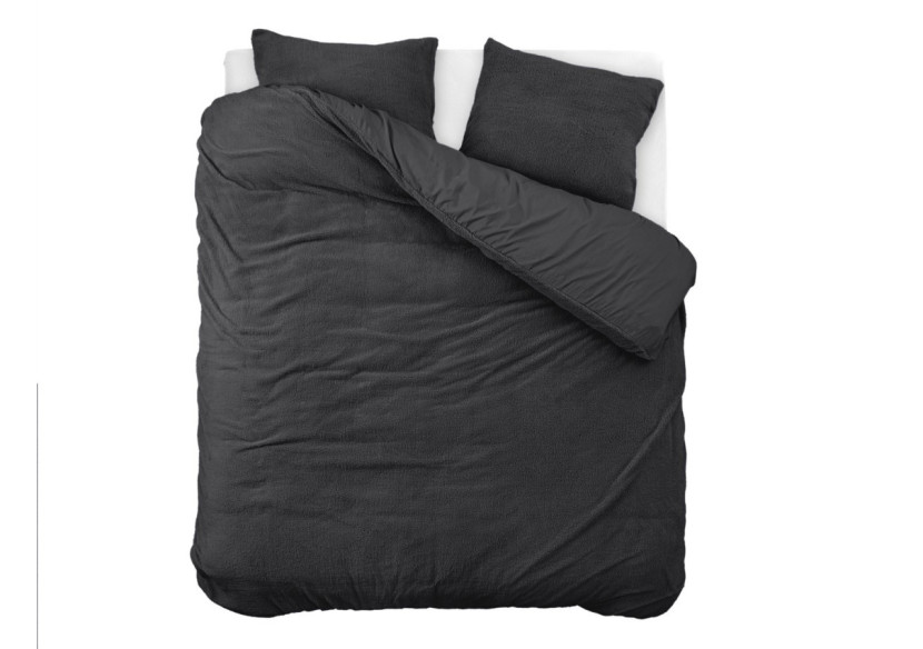 Housse de Couette Teddy Antracite - 100% Teddy et Coton, 240 x 200/220 cm - 17020197 - Sleeptime Housse de Couette Teddy Antracite - 100% Teddy et Coton, 240 x 200/220 cm - 17020197 - Sleeptime