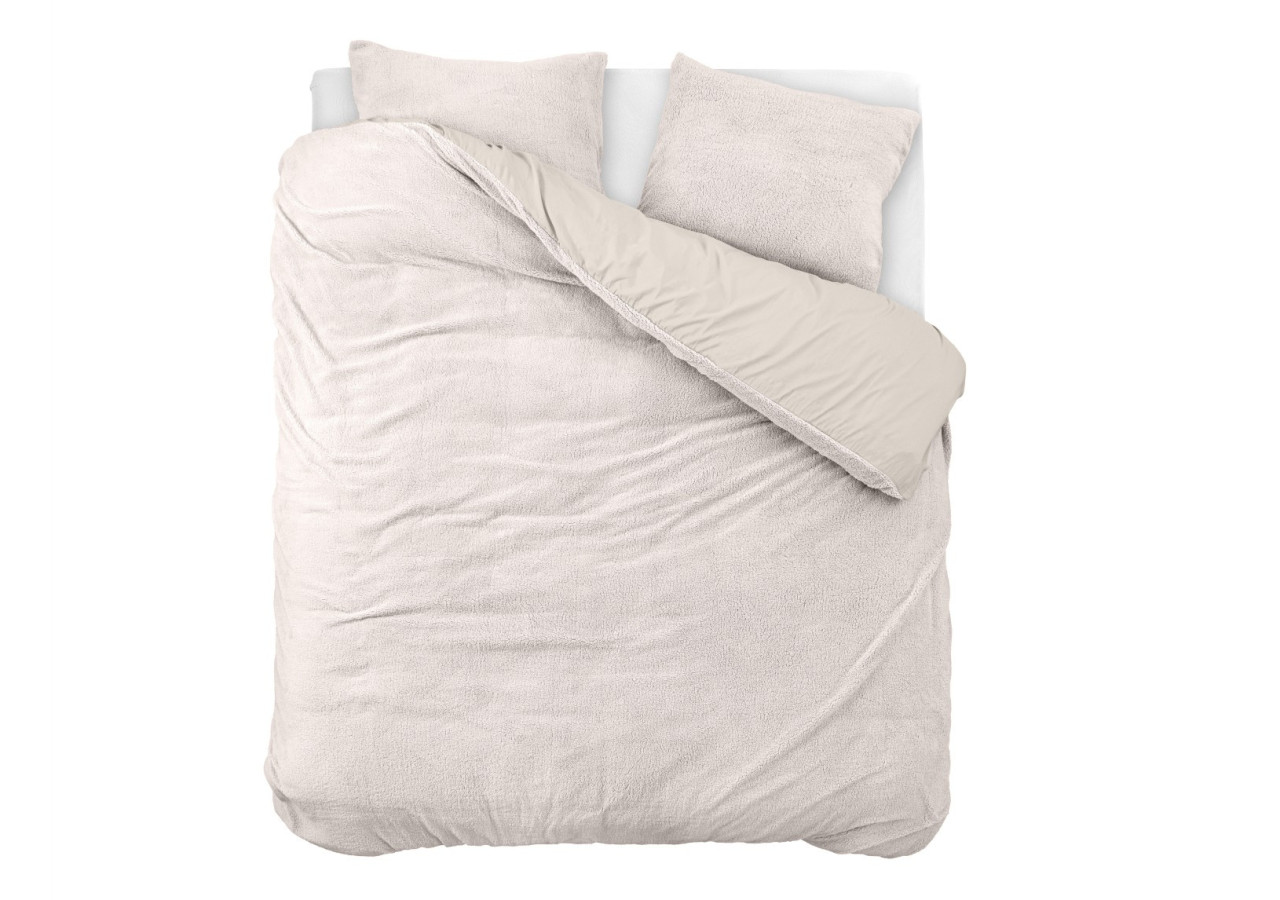 Housse de Couette Teddy Taupe - 200 x 200/220 cm, Luxe et Confort - 17020199 - Sleeptime