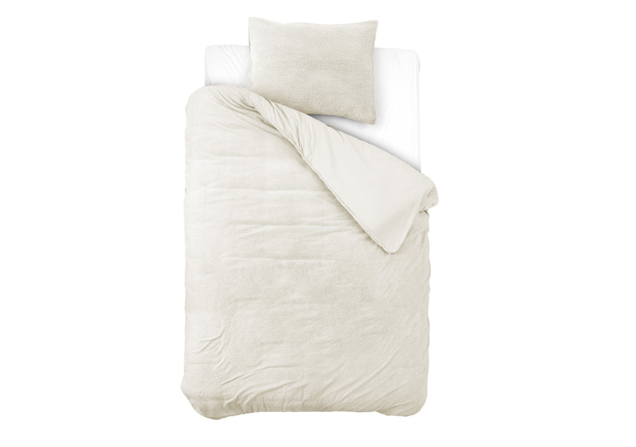 Housse de Couette Teddy Beige - 100% Teddy et Coton, 140 x 200/220 cm - 17020201 - Sleeptime