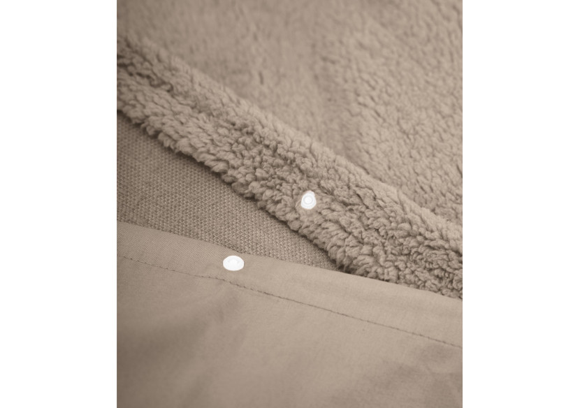 Housse de Couette Teddy Taupe - 200 x 200/220 cm, Luxe et Confort - 17020205 - Sleeptime