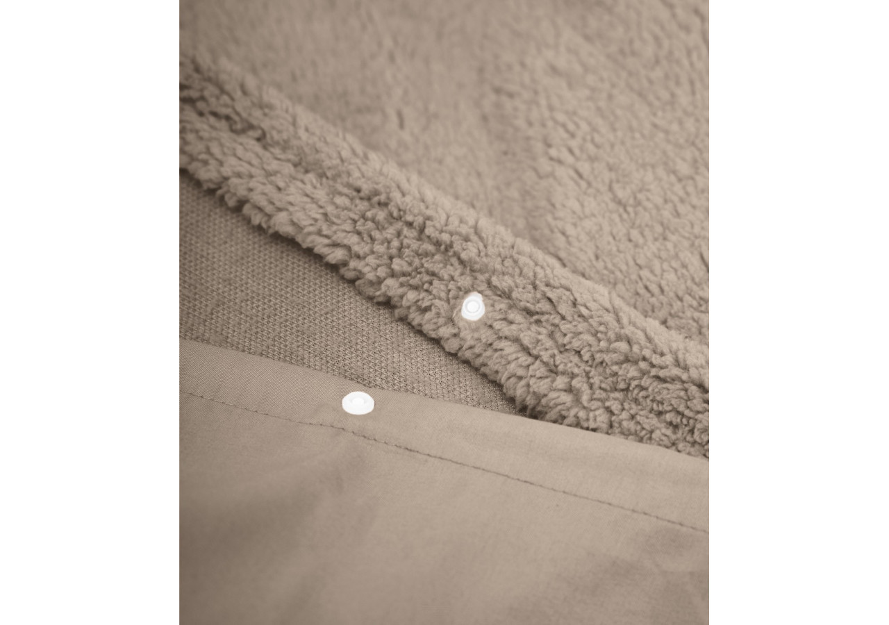 Housse de Couette Teddy Taupe - 240 x 200/220 cm, Luxe et Confort - 17020206 - Sleeptime