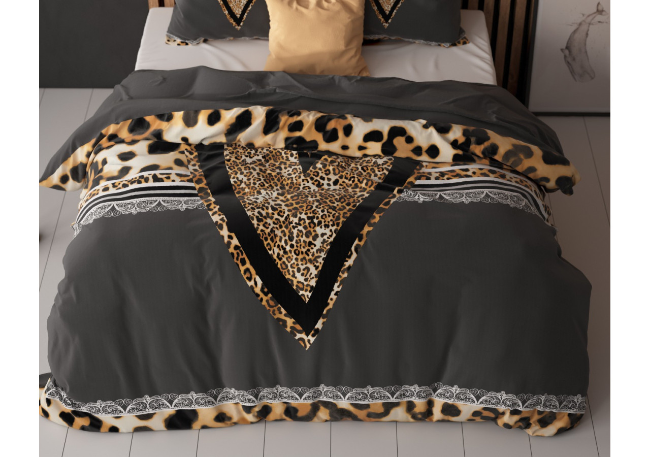 Housse de couette Panther Love Heart - 140 x 200/220 cm en 100% coton - 15021573 - Sleeptime