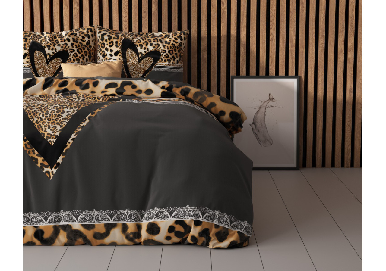 Housse de couette Panther Love Heart - 200 x 200/220 cm en 100% coton - 15021574 - Royal Textile