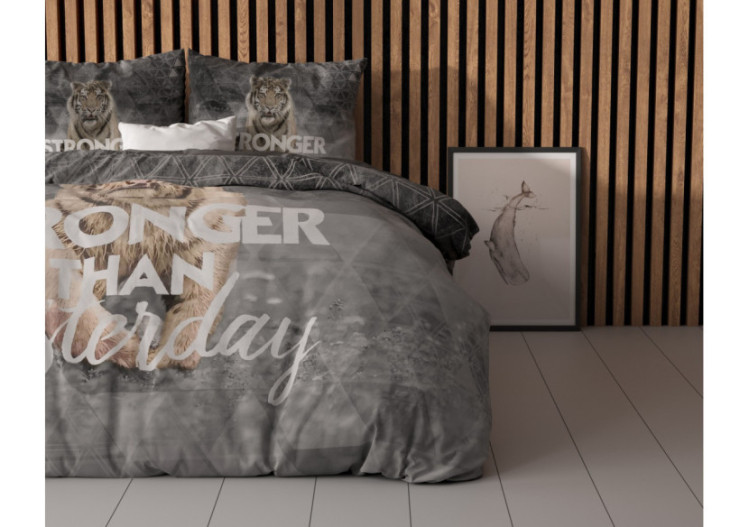 Housse de couette Stronger Grijs - 240 x 200/220 cm en 100% coton - 14017867 - Sleeptime 2