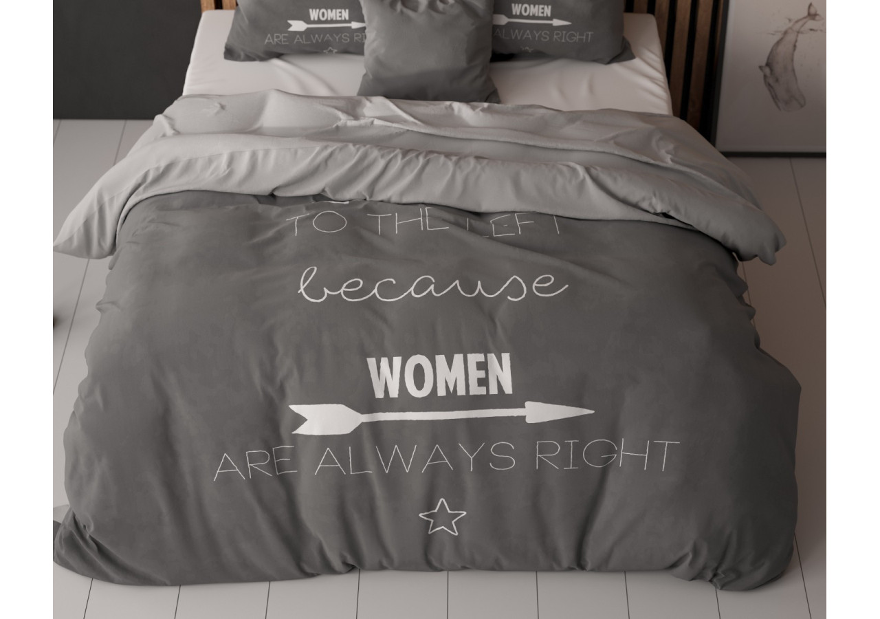 Housse de Couette Women Always Right - 200 x 200/220 cm, Élégance et Praticité - 14020634 - Sleeptime
