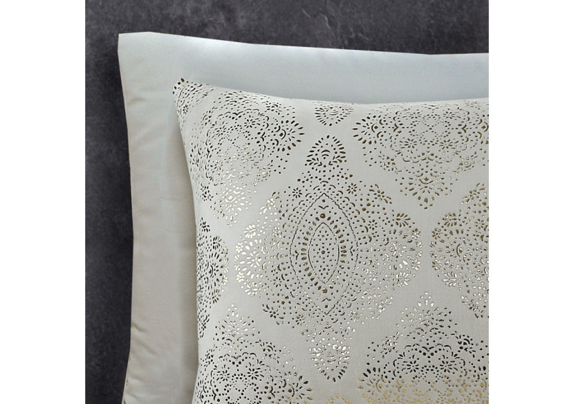 Housse de Couette Glamour Flanel Art - Crème 140 x 200/220 cm - 17019057 - Sleeptime