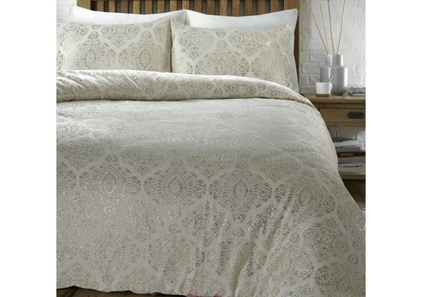 Housse de Couette Glamour Flanel Art - Crème 240 x 200/220 cm - 17019059 - Sleeptime Housse de Couette Glamour Flanel Art - Crème 240 x 200/220 cm - 17019059 - Sleeptime