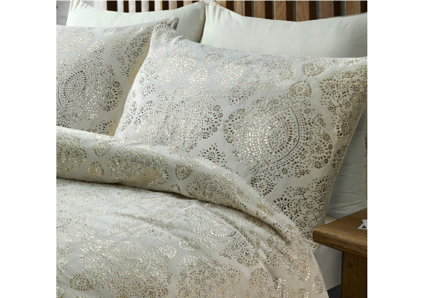 Housse de Couette Glamour Flanel Art - Crème 240 x 200/220 cm - 17019059 - Sleeptime Housse de Couette Glamour Flanel Art - Crème 240 x 200/220 cm - 17019059 - Sleeptime