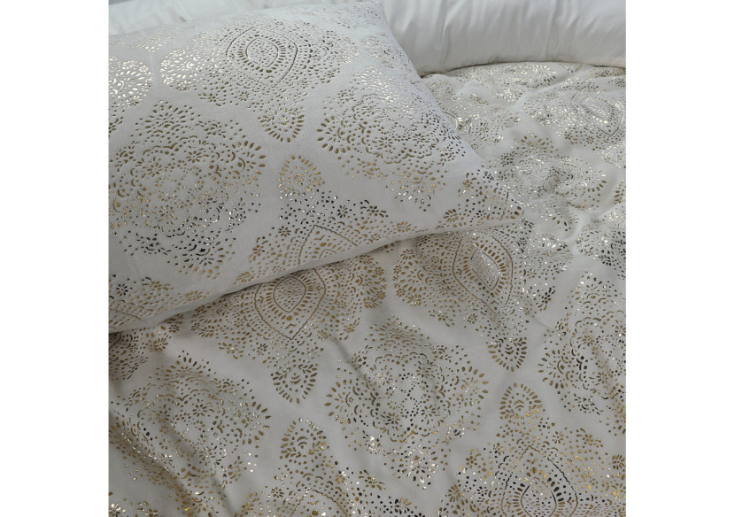 Housse de Couette Glamour Flanel Art - Crème 240 x 200/220 cm - 17019059 - Sleeptime Housse de Couette Glamour Flanel Art - Crème 240 x 200/220 cm - 17019059 - Sleeptime