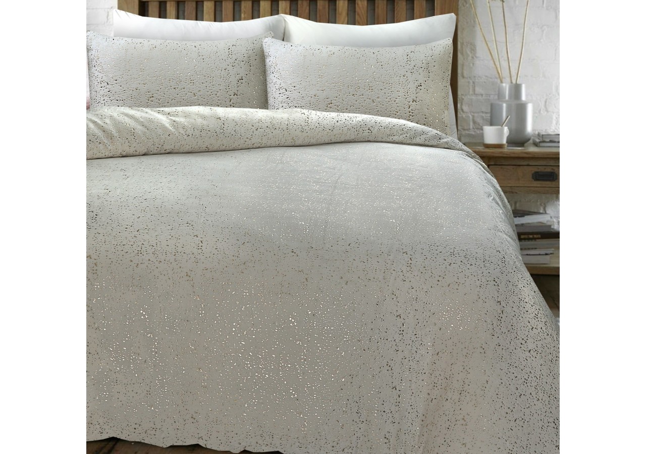 Housse de Couette Glamour Flanel - Crème 200 x 200/220 cm en Polyester - 17019061 - Sleeptime