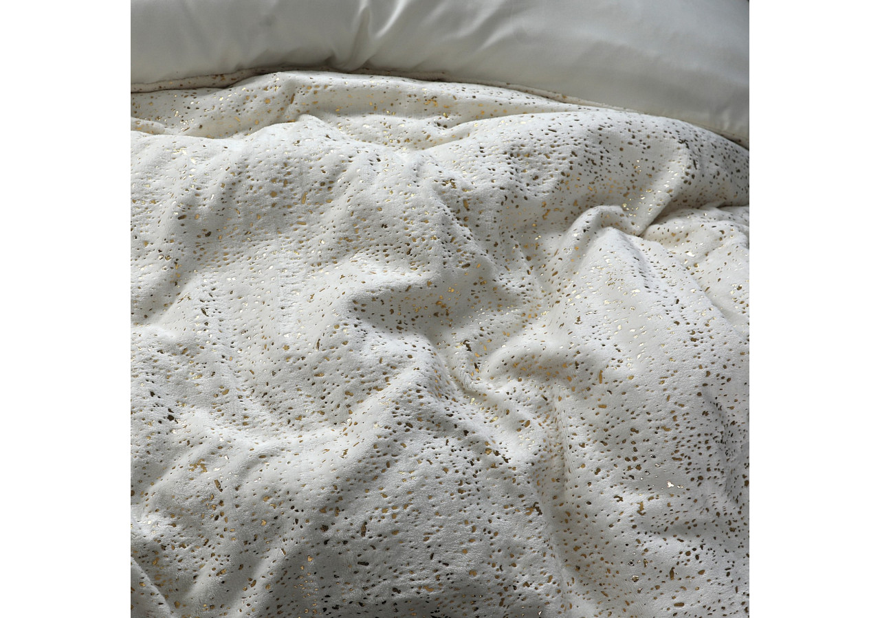 Housse de Couette Glamour Flanel - Crème 200 x 200/220 cm en Polyester - 17019061 - Sleeptime