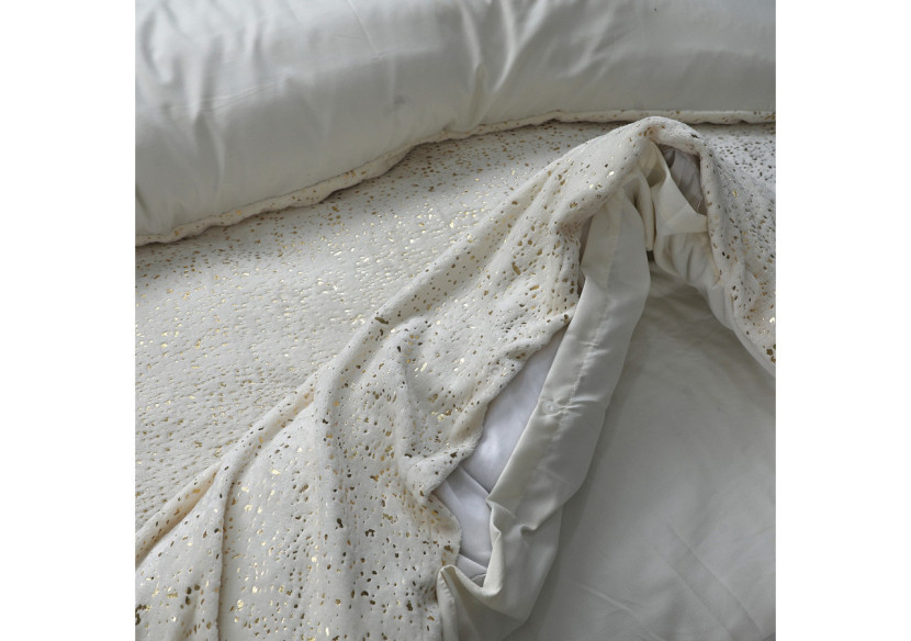 Housse de Couette Glamour Flanel - Crème 200 x 200/220 cm en Polyester - 17019061 - Sleeptime