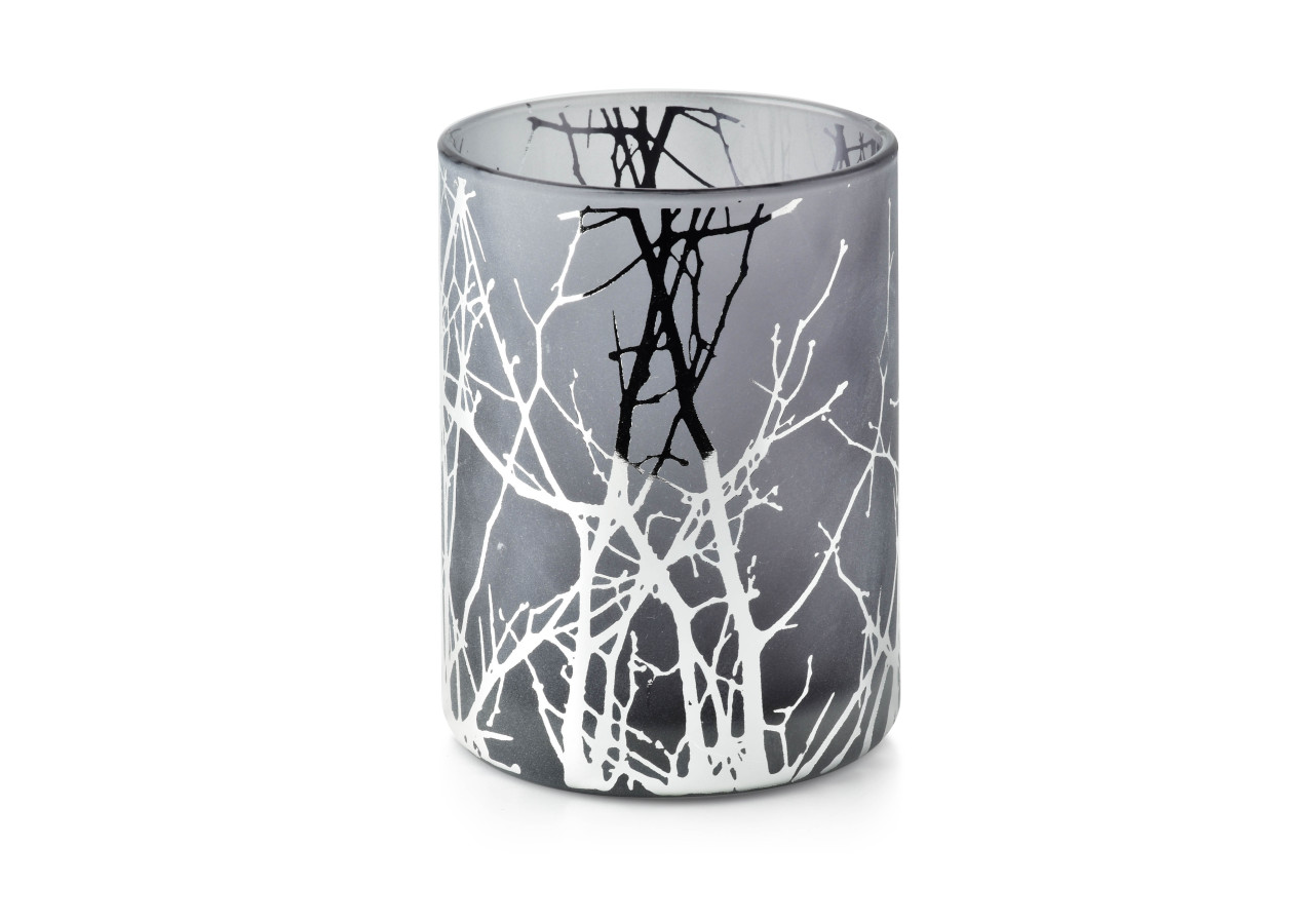Bougeoir ODETTE SILVER - Verre, 10 x 12,5 cm - HTID0974 - Mondex