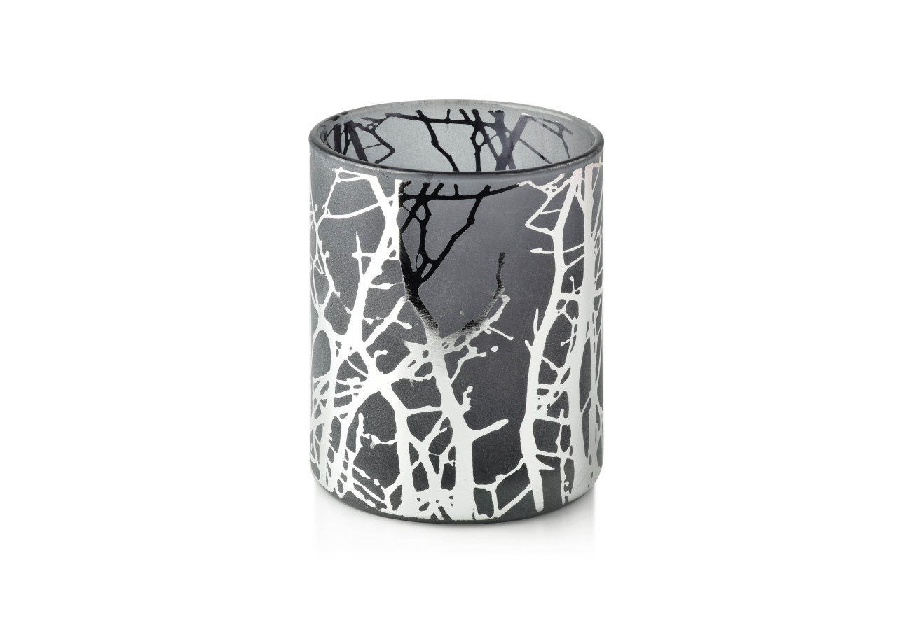 Bougeoir ODETTE SILVER - 8,8xh10cm en style raffiné - HTID0981-PROM - Mondex
