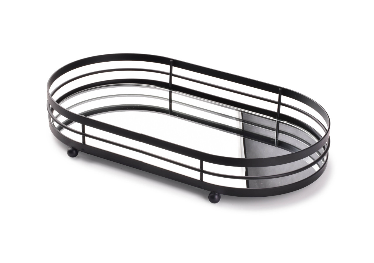 Plateau CEDRIC - Métal et Miroir 33x18,5xh5,5cm - HTOP3707 - Mondex