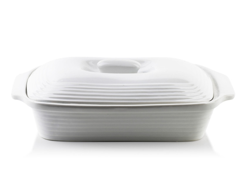 Plat Rectangulaire BASIC - Porcelaine blanche 34x22xh10cm - HTNA5275 - Mondex