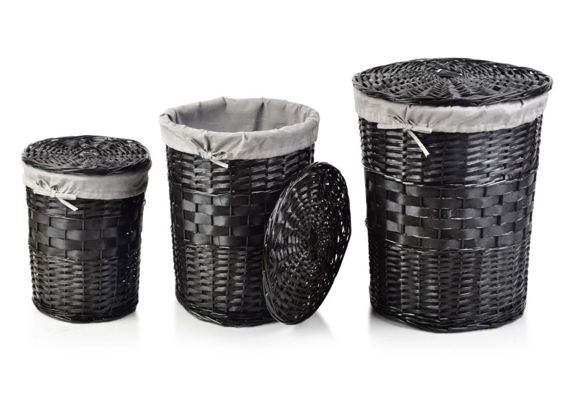 Ensemble de 3 paniers à linge WILL - Taille XL, L, M - HIWD2716-PROM - Mondex