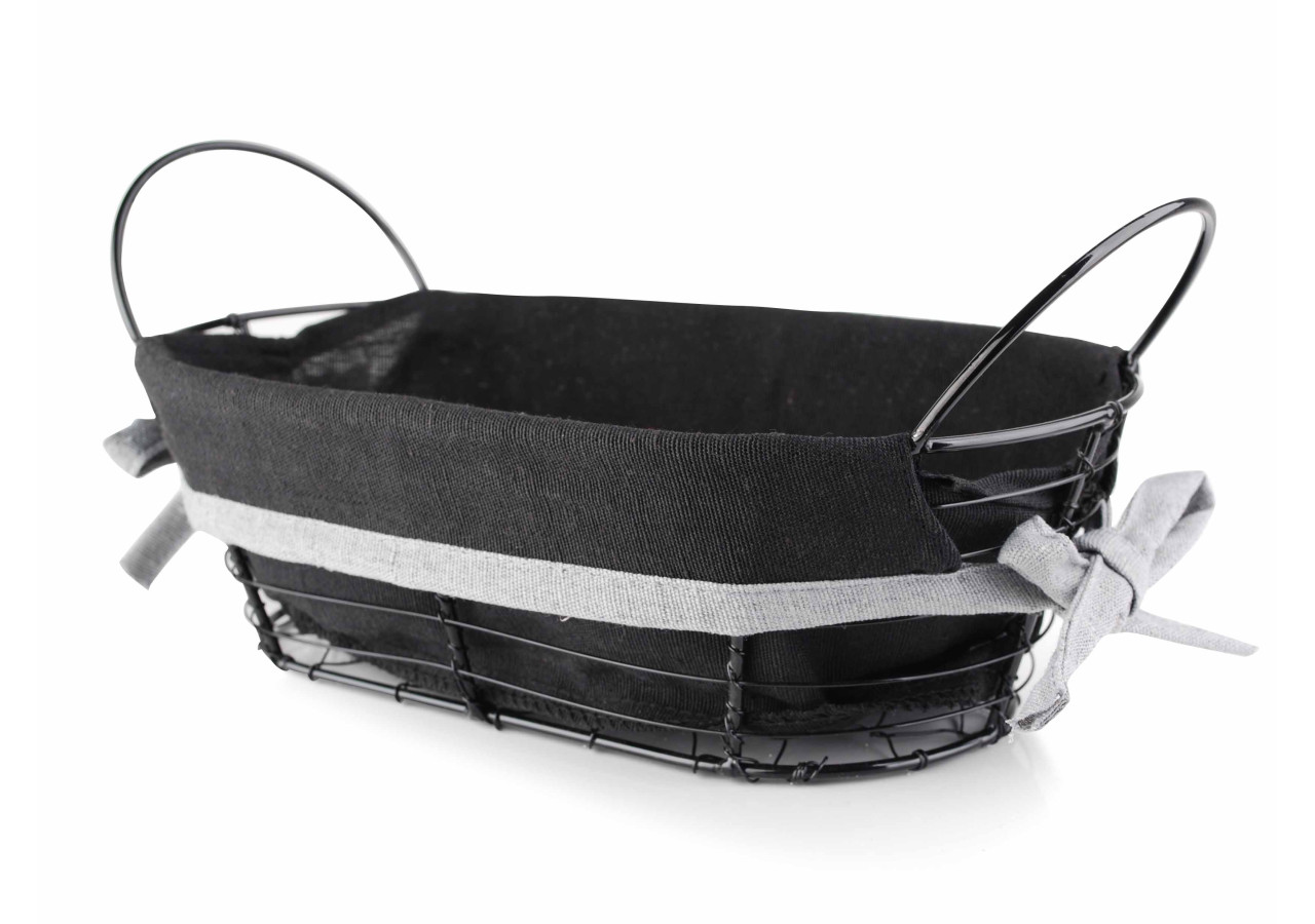 Panier Métallique Mondex - Rectangulaire Noir pour Pain - HIWD2846 - Mondex