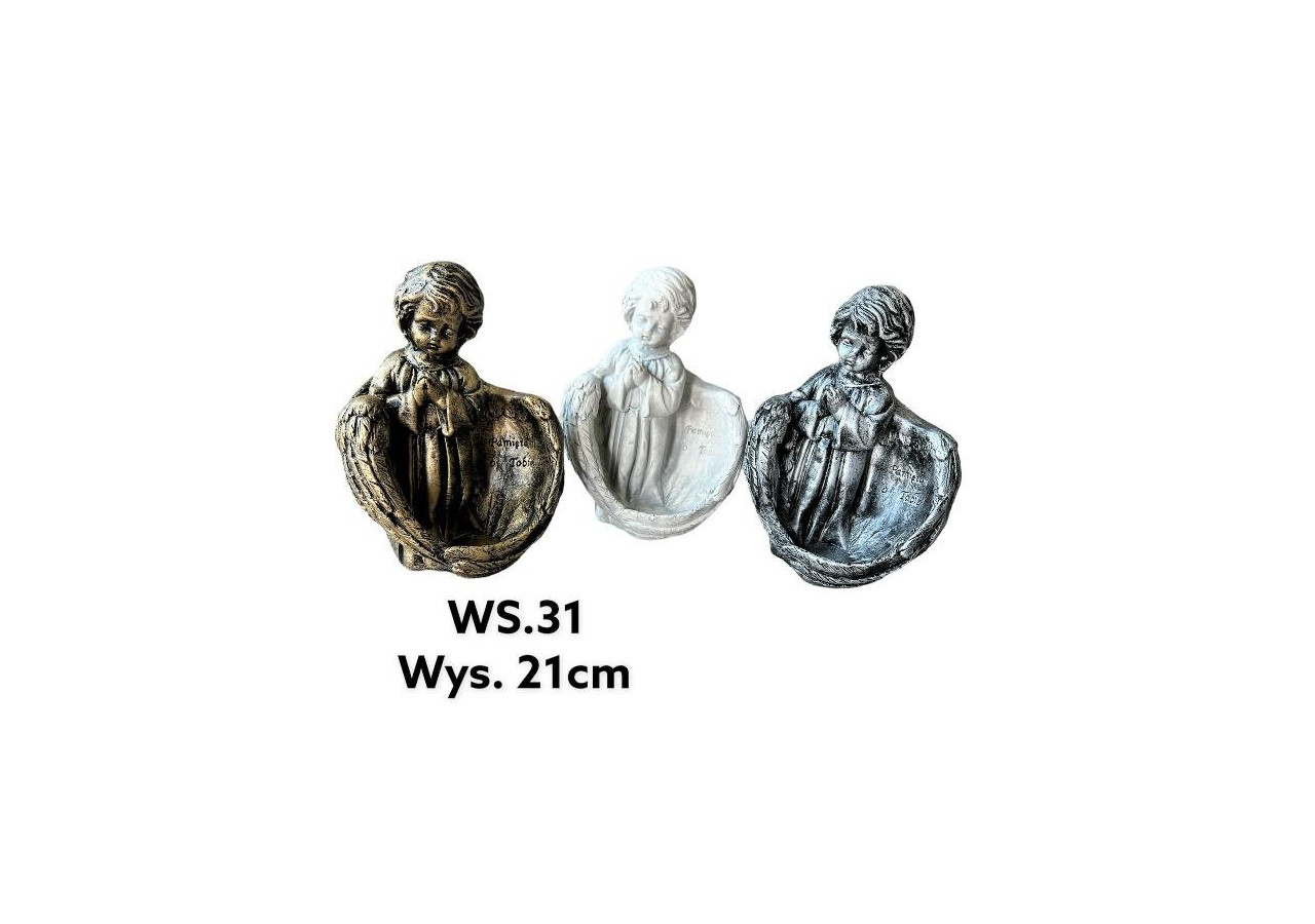 Figurine Ange Clé de Myriel - Dorée 9,5x13,5x30cm - HTC0804-PROM - Mondex