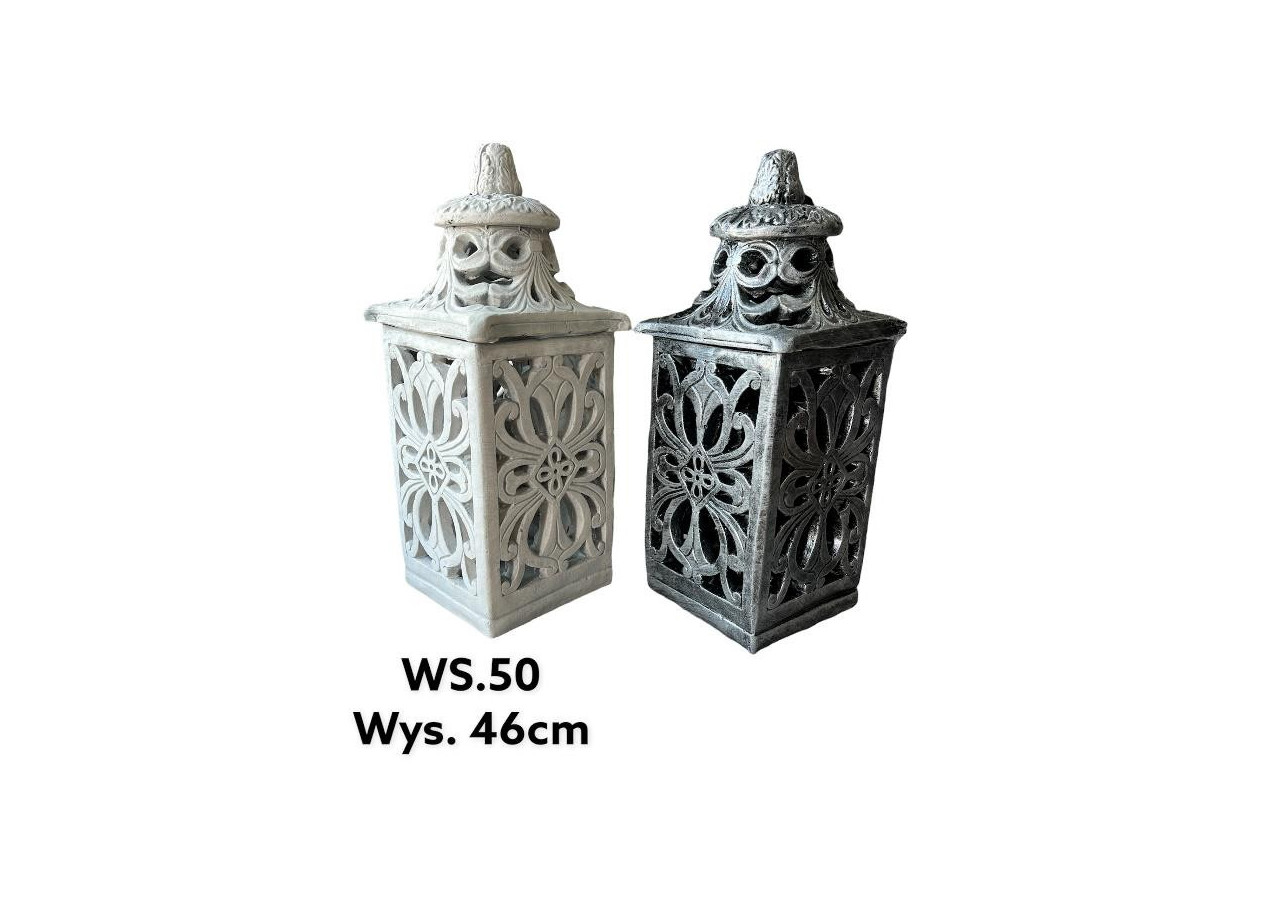 Lampion Élégant - Dimensions 18,5x18,5xh50cm en argent - HTC1054-PROM - Mondex