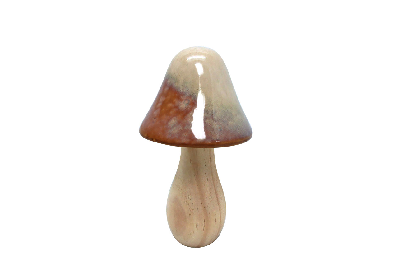 Figurine MAVE - Champignon en céramique 11,7 x 11,7 x 21,5 cm - HTC3033 - Mondex