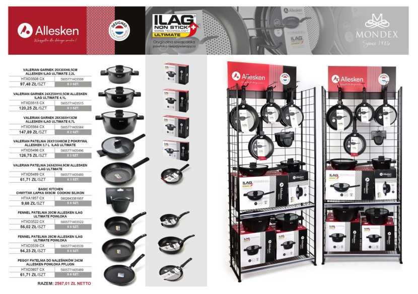 Ensemble de 37 Casseroles Allesken - Multifonctionnel - HTXD3500-STAND - Mondex