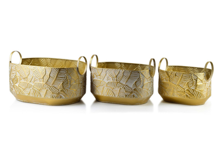 Komplet de 3 osłonek VINTAGE GLOW - XL: 46x32xH23, L: 38x26.5xH21, M: 30x22xH19cm - HIWJ2157-SR - Mondex