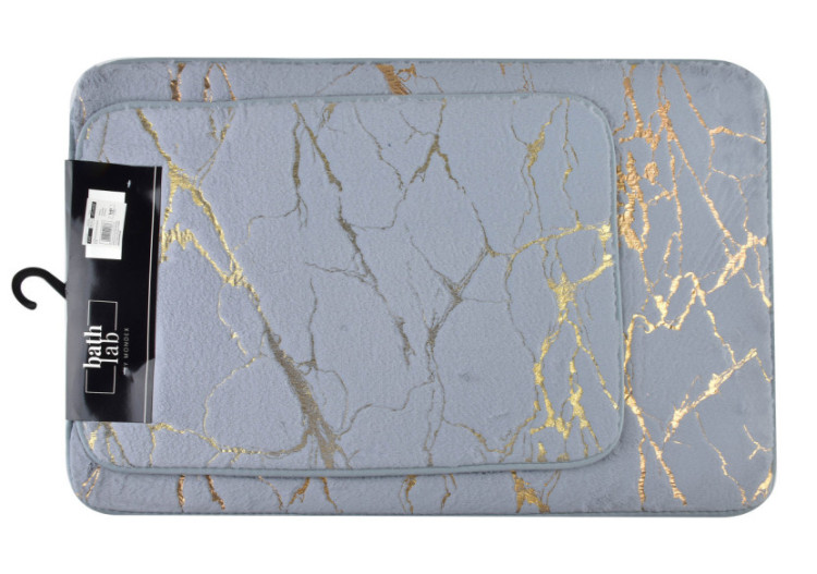 Set de Tapis de Bain ZAC - 2 pièces 40x58/50x80cm, Élégance et Douceur - HTUA9287 - Bathlab By Mondex