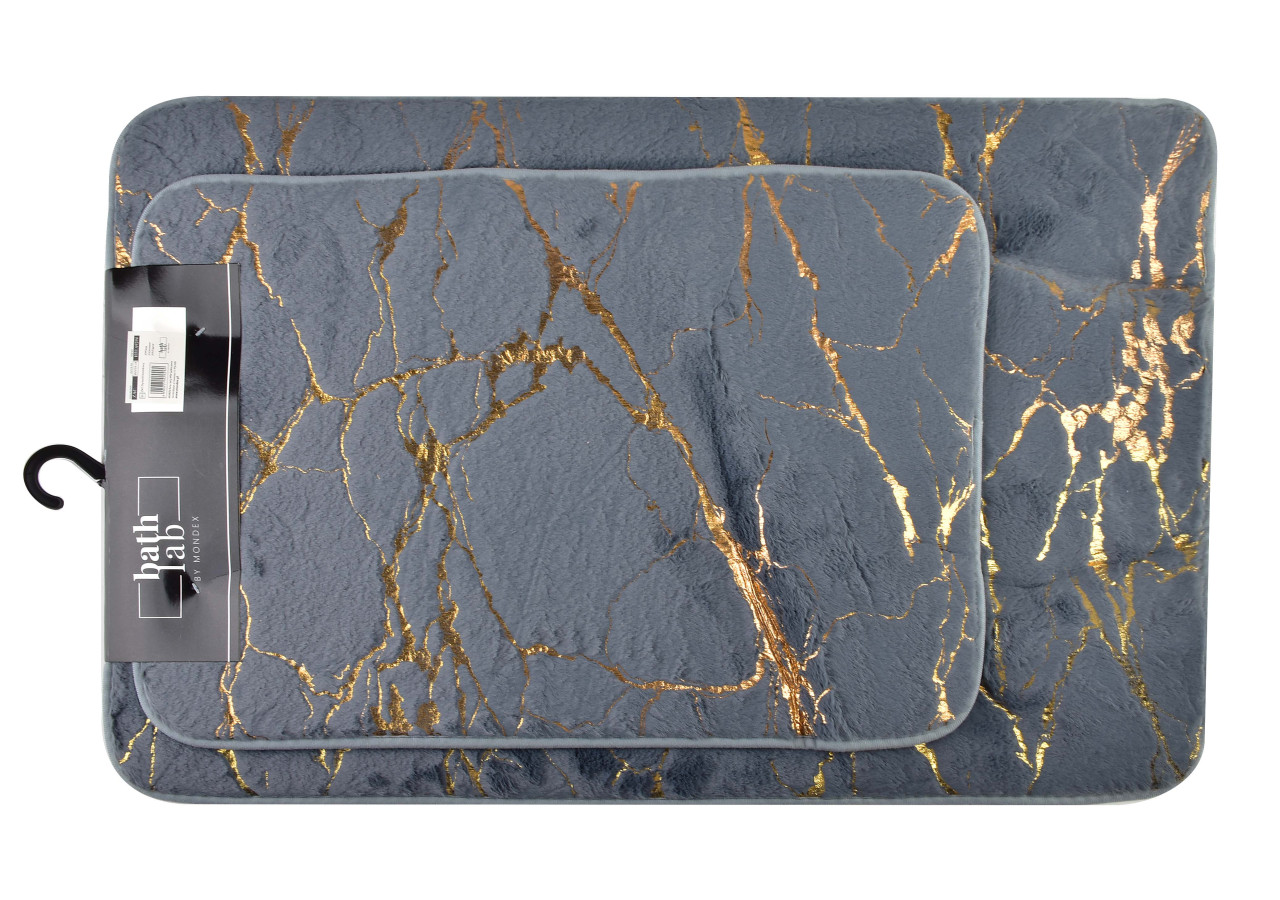 Set de Tapis de Bain ZAC - 2 pièces 40x60/50x80cm, Confort et Style - HTUA9294 - Bathlab By Mondex