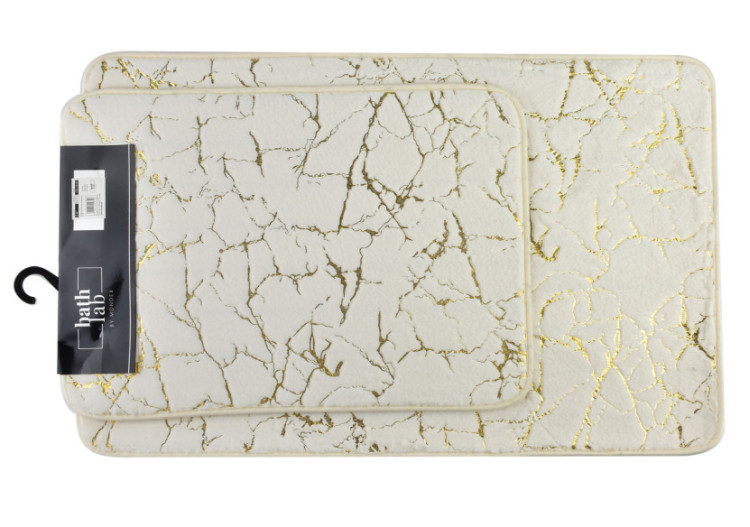 Set de Tapis de Bain ZAC - 2 pièces 40x56/50x80cm, Élégance et Confort - HTUA9300 - Bathlab By Mondex