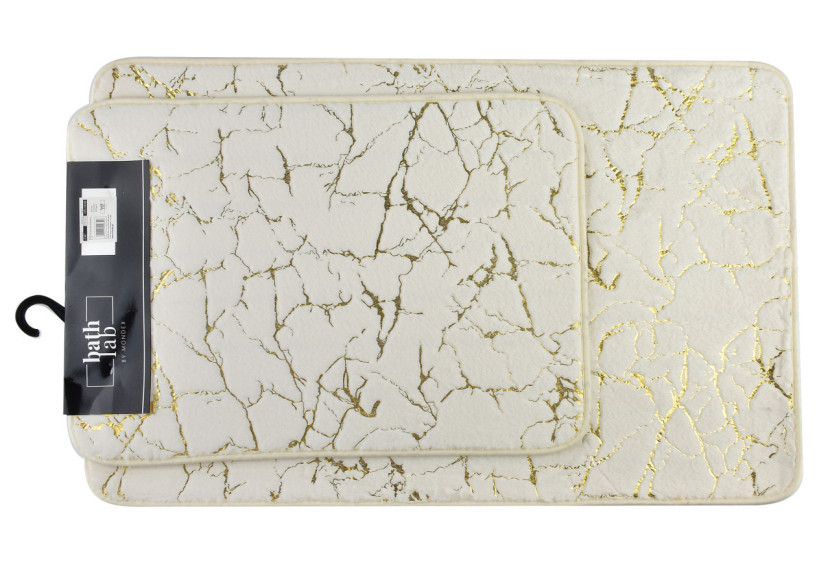 Set de Tapis de Bain ZAC - 2 pièces 40x56/50x80cm, Élégance et Confort - HTUA9300 - Bathlab By Mondex