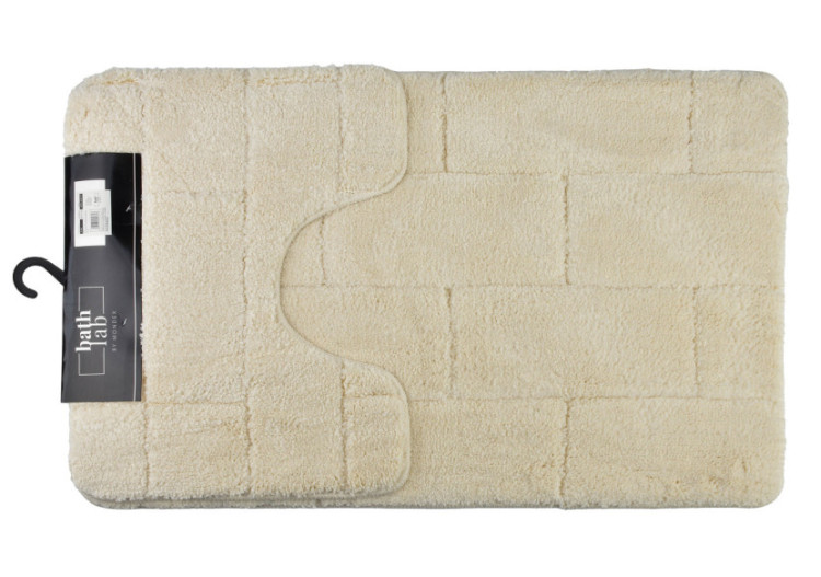Set de Tapis de Bain ZAC - 2 pièces 50x40/50x80cm, Kremowy - HTUA9317 - Bathlab By Mondex