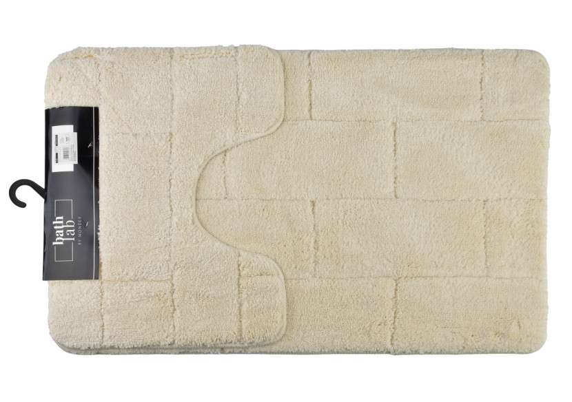 Set de Tapis de Bain ZAC - 2 pièces 50x40/50x80cm, Kremowy - HTUA9317 - Bathlab By Mondex
